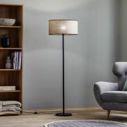Tubo gulvlampe, tekstilskærm, beige, Ø 45 cm