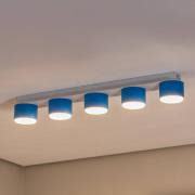Cloudy loftlampe, bjælke, 5 lyskilder, blå