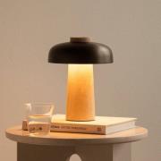 Audo bordlampe, sand/bronze, sten, 24,5 cm