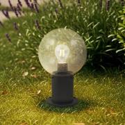 Lindby sokkellampe Dangan, klar, højde 32 cm, glas, metal