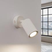 Vægspot carbon, beige, udspring 16 cm, kontakt, aluminium