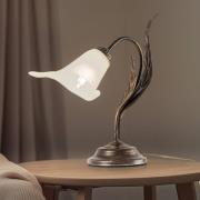 Alga bordlampe, 1 lyskilde, jern, glas, florentinsk