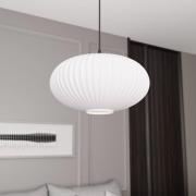 Spisebordslampe Coco, Ø 30 cm, sort/opal, glas
