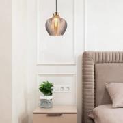 Hængelampe Jessica, Ø 25 cm, røggrå, glas