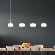 Belinda LED-hængelampe, længde 105 cm, hvid, 4 lyskilder, glas