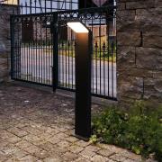 LED-gadelampe Tucanae, grå, højde 100 cm, IP65, metal