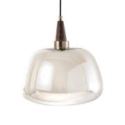 Ermo hængelampe, antik messingfarve, Ø 30 cm, glas/metal