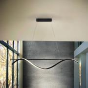 Boa LED-hængelampe, mat sort, metal
