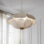 MARKET SET Hængelampe Coquillage, 70 cm cremefarvet, hør