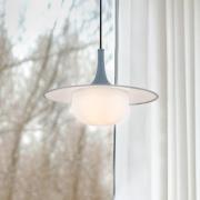 Hængelampe Fred, grå/hvid, Ø 35 cm, plast/metal