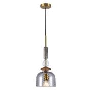 Hængelampe Glorial, røggrå, Ø 20 cm, glas