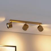 Loftspot Chloe justerbar, 3 lyskilder, stål messingfarvet