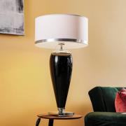Bordlampe Lund i hvid og sort, højde 70 cm