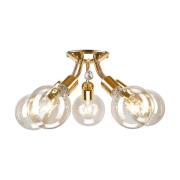 Loftlampe Romie, 5 lyskilder, guld