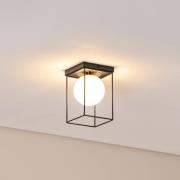 Loftlampe Aroma, 1 lyskilde, sort/hvid/guld, stål