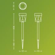 Philips LED-solcellelampe Avery, jordspyd, sort, IP44
