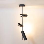 Loftspot Leda 3, antracit, 3 lyskilder, stål, højde 76 cm