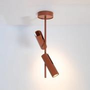 Loftspot Leda 2, teglrød, 2 lyskilder, højde 55 cm