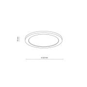 Aqua LED-panel, valnød, Ø 32,5 cm, 24 W