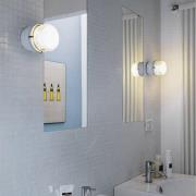 Oluce LED-væglampe Fresnel, grå, aluminium, glas, 2.700 K