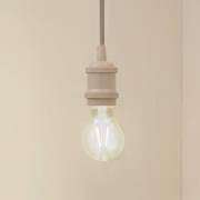 Lindby pendellampe Hattie, beige, Ø 5 cm, metal E27