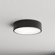 Cleo 300 loftlampe, sort, sensor, IP54, Ø 30 cm, metal