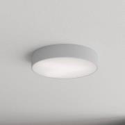 Cleo 400 loftlampe, grå, sensor, IP54, Ø 40 cm, metal