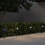 Solar spotlight Obidos, sort mat, aluminium, 3 stk