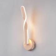 LED-væglampe Ginko, sand, metal, højde 45,5 cm