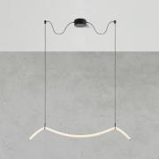 Markslöjd LED-hængelampe Melt, sort/hvid, 112 cm lang