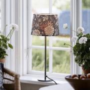 PR Home Bordlampe BASE DAHLIA, brun, højde 58 cm, stof