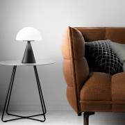 LED-bordlampe Blip, sort/hvid, glas, CCT, touchdimmer