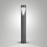 LED-gadelampe Teo, 80 cm høj, sort, metal, IP65