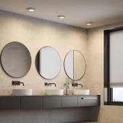 Prios LED-loftlampe Edwina, sølv, 18 cm, sæt med 2 stk