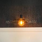 Dyberg Larsen Hængelampe Flora, sort mat, Ø 60 cm Metal