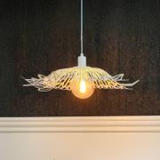 Dyberg Larsen Hængelampe Flora, perlehvid, Ø 60 cm, metal