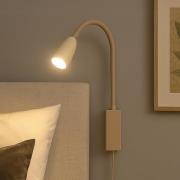 LED-væglampe Sten, sandfarvet, højde 61 cm Gestestyring