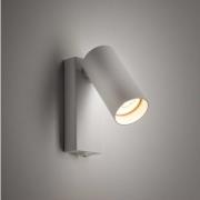 Vægspot FOURTY, hvid, højde 17 cm, metal, GU10