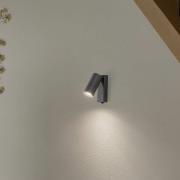 Vægspot FOURTY, mørkegrå, højde 17 cm, metal, GU10