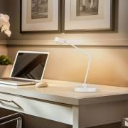 Lindby bordlampe Jyla, hvid, linse, 3000K, GX53, jern