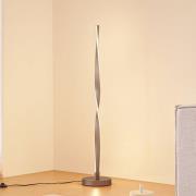 Lindby LED-gulvlampe Jaren, sort/brun, 114 cm, CCT