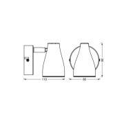 OSRAM loftspotter PEAR, grå, 1 lyskilde, GU10-LED 2.700 K