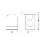 OSRAM udendørs væglampe ENDURA CLASSIC CASCADE, glas ravfarvet IP44