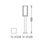 OSRAM vejlampe ENDURA CLASSIC FRAME, mørkegrå, 60 cm IP44