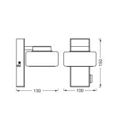 OSRAM LED-væglampe ORBIS FLAME, krom, metal, IP44, CCT