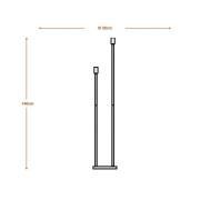 OSRAM gulvlampe DECOR STICK, mørkegrå, højde 146 cm 2 x E27