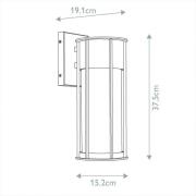 Udendørs hængelampe Camillo, sort, aluminium, glas, E27