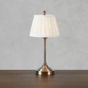 Bordlampe Oxford, messingfarvet, højde 43 cm, metal/stof