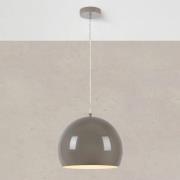 Pendellampe Pop, Ø 28 cm, greige, metal