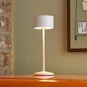 LED-bordlampe Veluna, hvid, højde 25 cm, IP44, dæmpbar, CCT